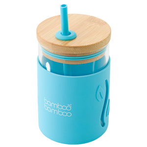 bb Toddler Jar with Straw bamboo bamboo Blue 