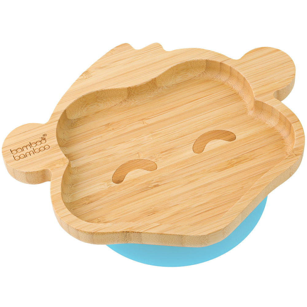 
            
                Load image into Gallery viewer, Bamboo Cheeky Monkey Suction Plate Baby Product bamboo bamboo Blue 
            
        