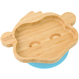Bamboo Cheeky Monkey Suction Plate Baby Product bamboo bamboo Blue 
